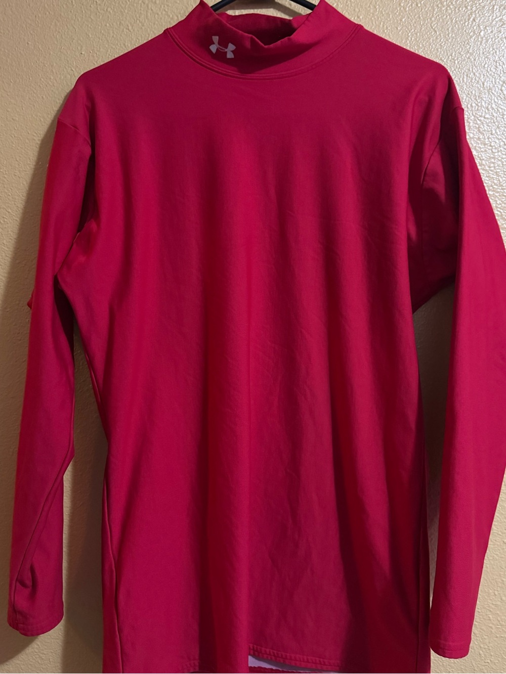 Under Armour Red Mock Neck Long Sleeve Cold Gear Size XXL - Picture 5 of 9